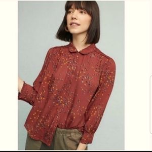 Anthropologie | Maeve Polka Dot Blouse